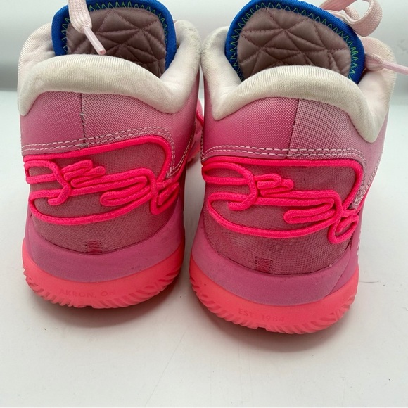 Nike Mens Lebron XXII SN (I Promise) Pink and Blue Sneakers - Picture 8 of 14